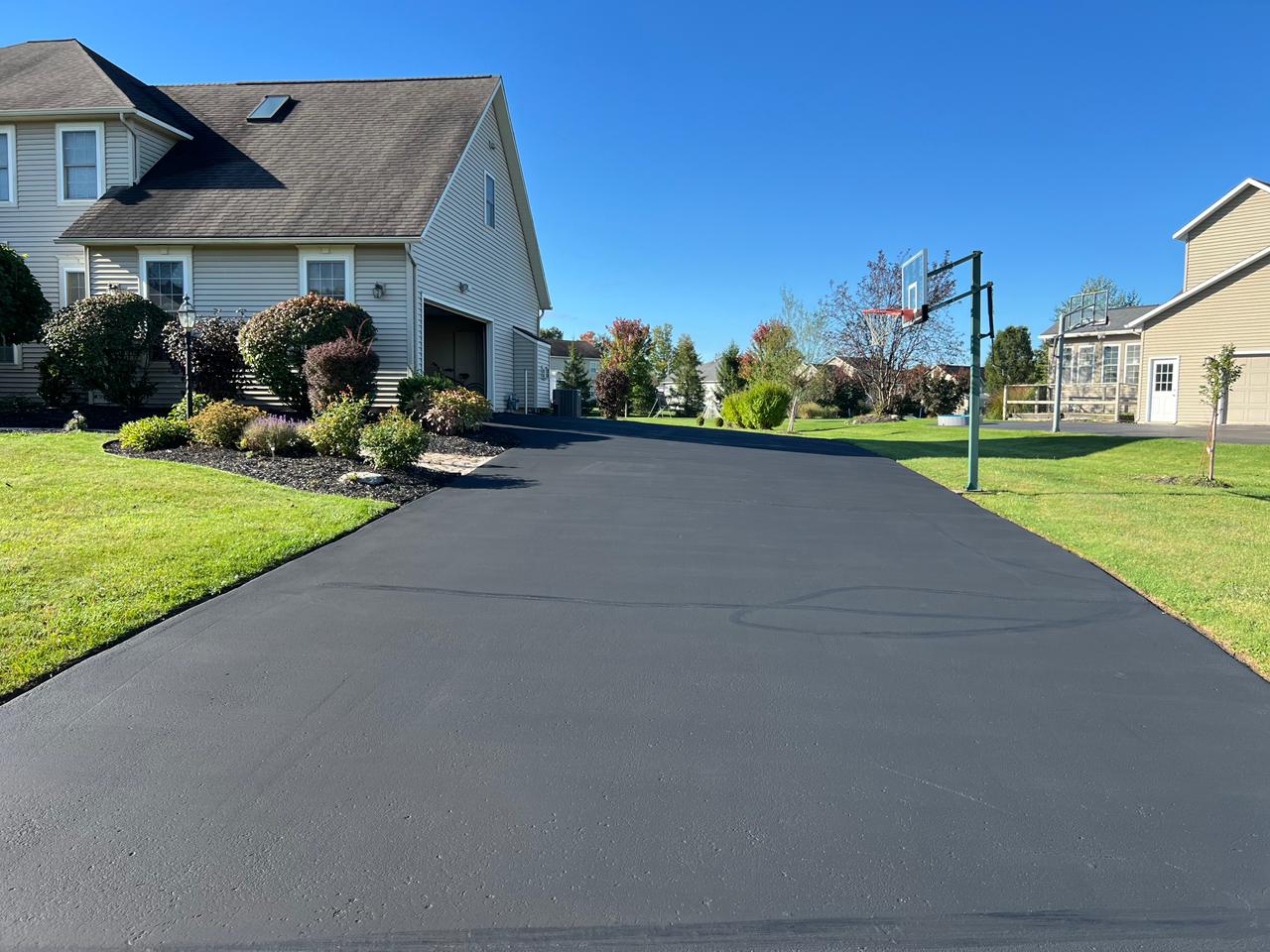 Driveway seal coat result